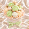 Elegancki duży flowerbox z mydeł glicerynowych — kobiecy zapachy perfum personalizacja